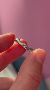 Squiggle Sterling Silver Band