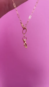 Paperclip Chain With Charm Clasp