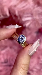 cushion tanzanite ring