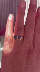 Bowtiful Blue Pear Sapphire Ring