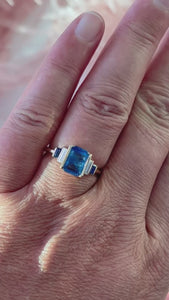 blue sapphire engagement ring