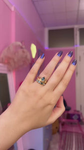 Blue Gemstone Medley Ring