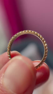 Bisous French Pavé White Diamond Band