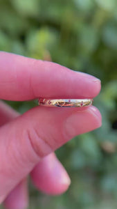 Star Engraved Ruby Band