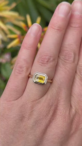 Yellow-White Sapphire Ring