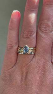 Cerulean City Blue Oval Cut Montana Sapphire Ring