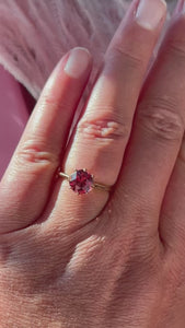 pink garnet ring