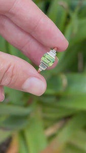 Green Emerald Cut Sapphire Ring