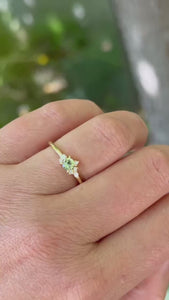 green sapphire ring
