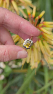 Yellow-White Sapphire Ring