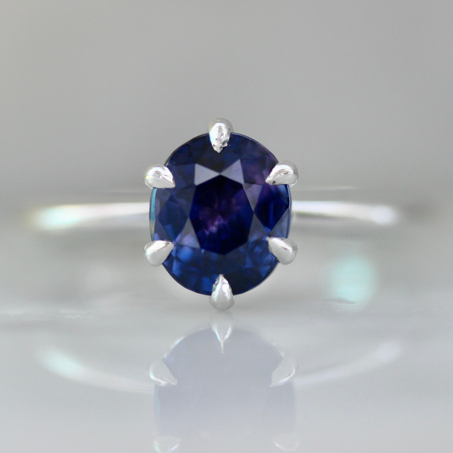 Six Prong white gold solitaire setting