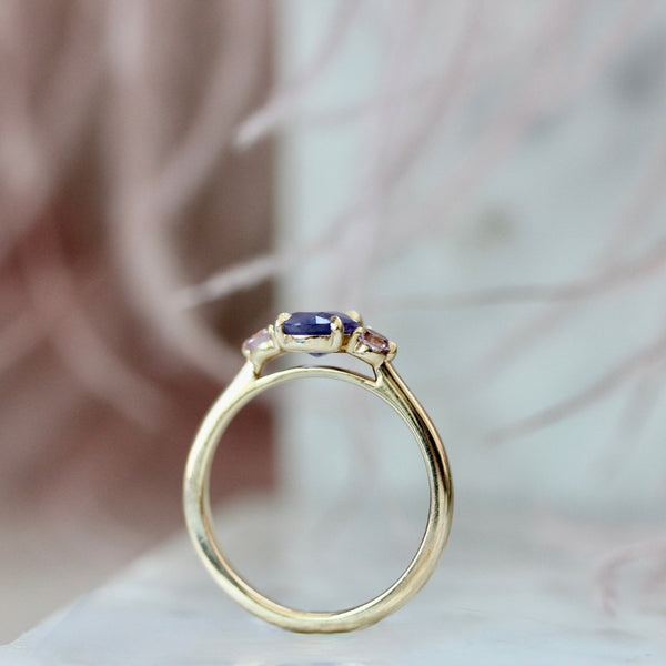 Crowd Pleaser Purple Oval Cut Opalescent Sapphire Ring