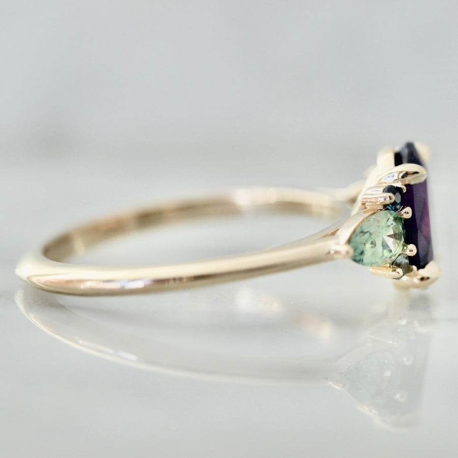 
            purple sapphire engagement ring