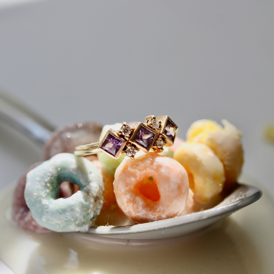 purple sapphire ring