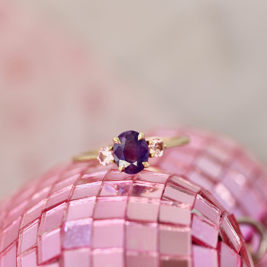 purple sapphire ring