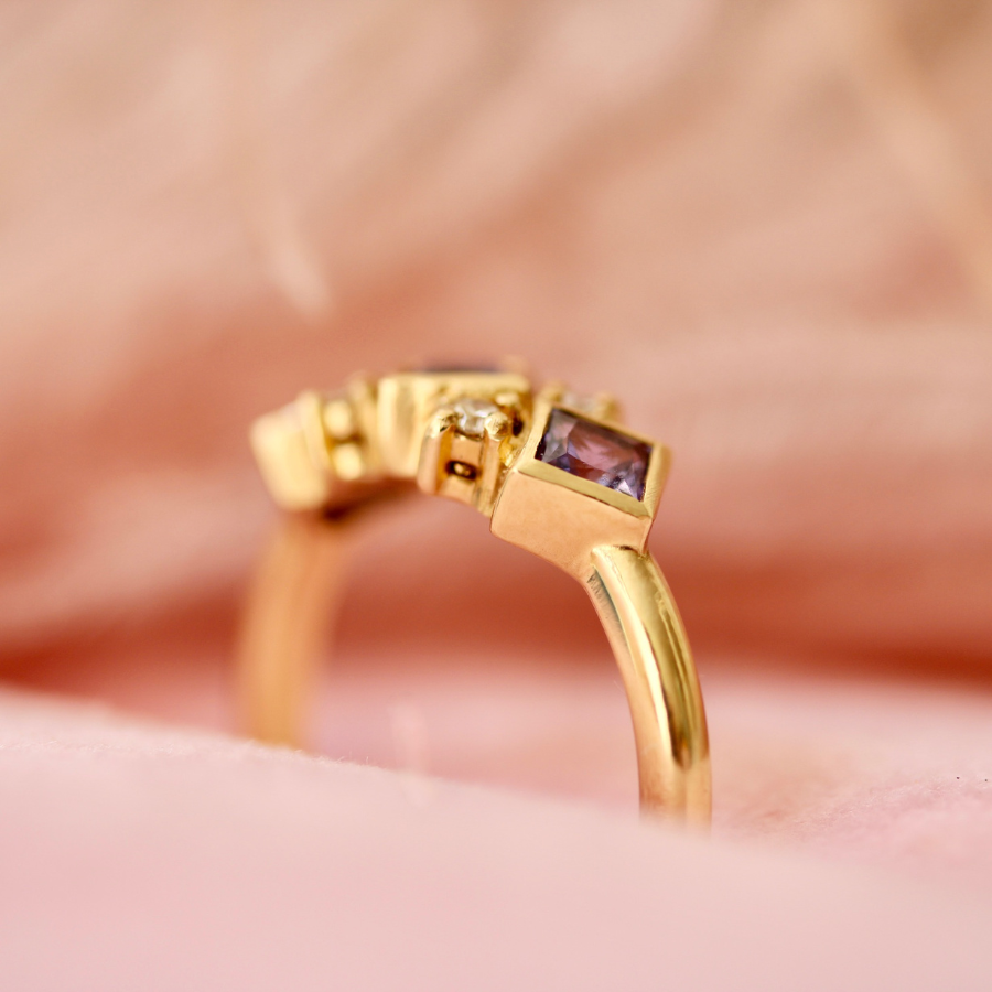 purple sapphire ring