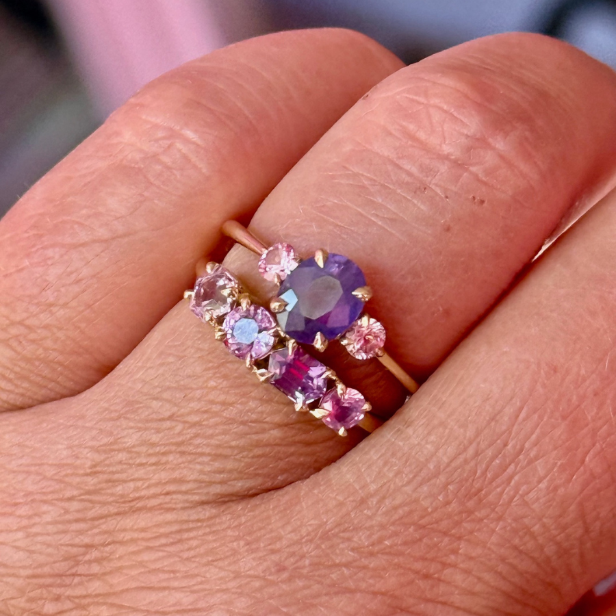 purple sapphire ring