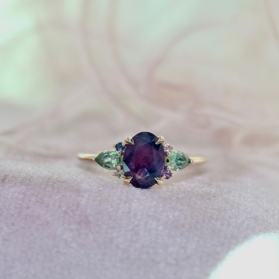 
            purple sapphire ring