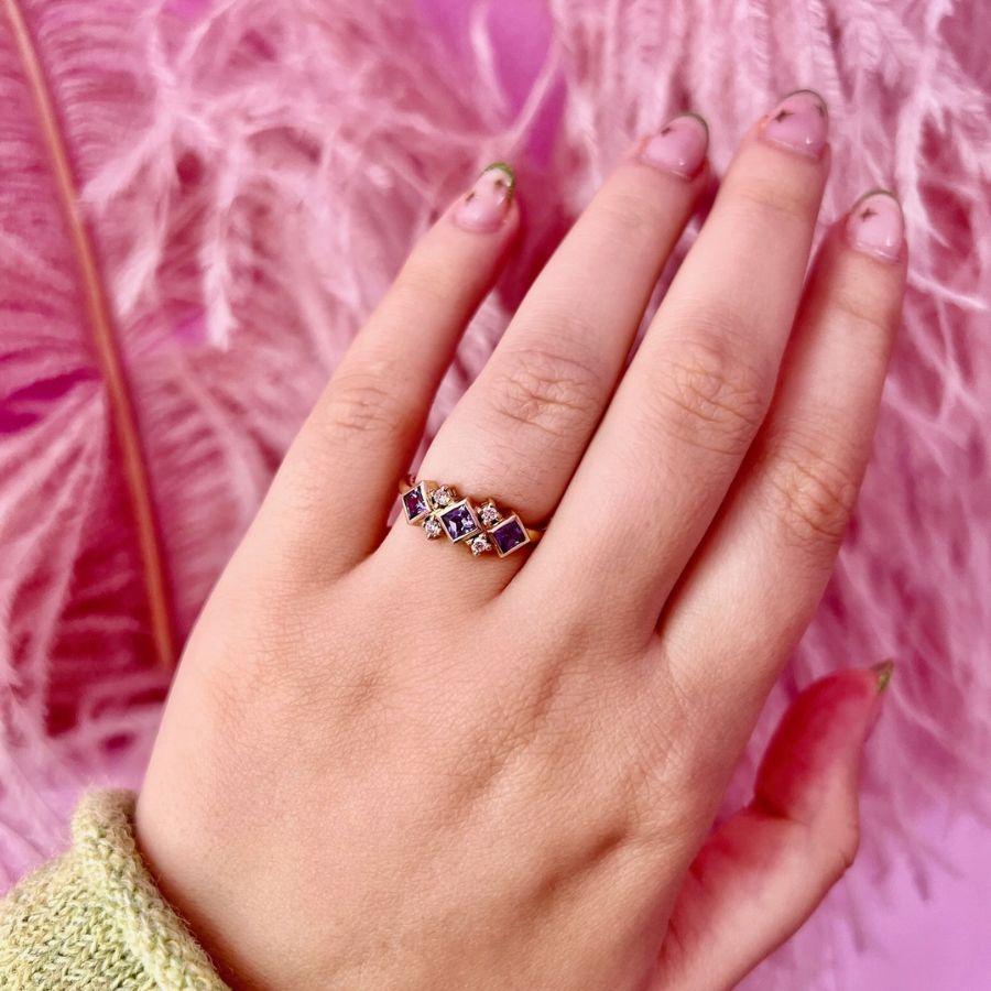 purple sapphire ring