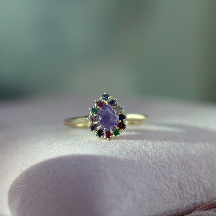 
            purple sapphire ring