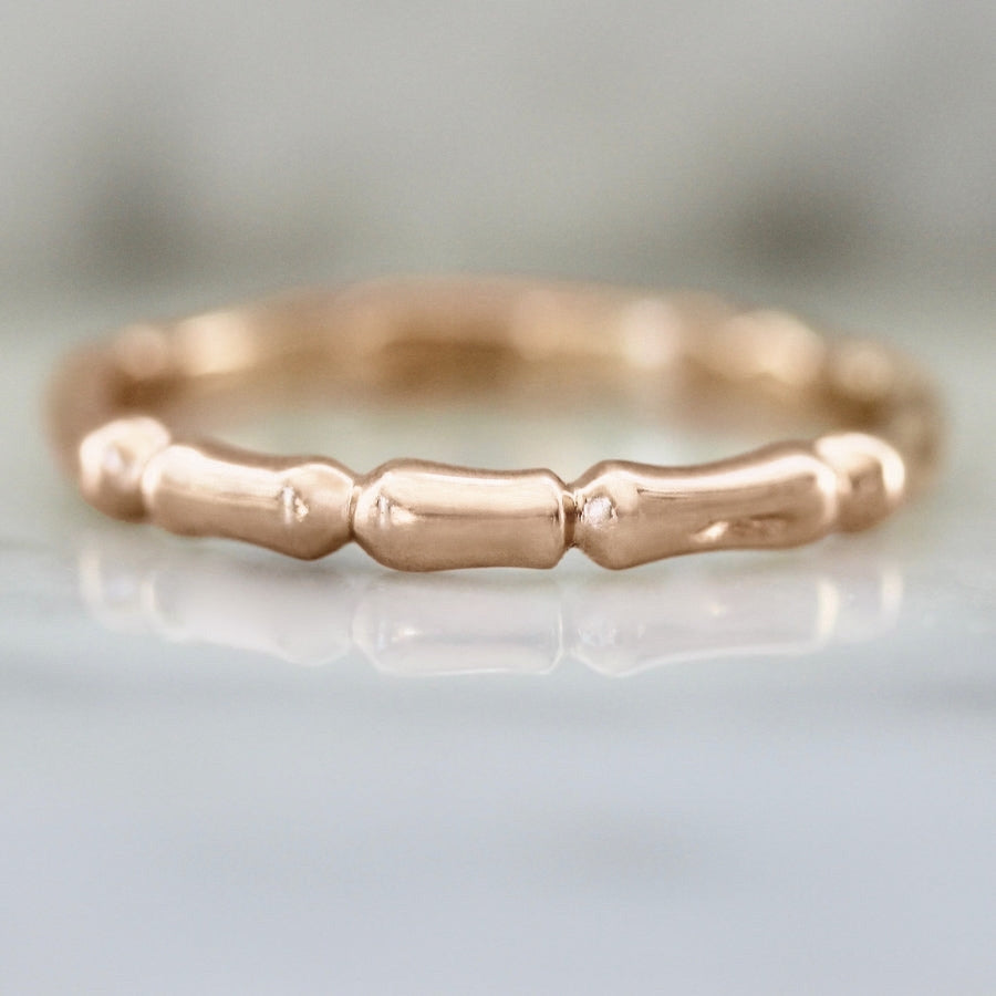 rose gold bamboo band