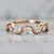 rose gold oval diamond wedding band