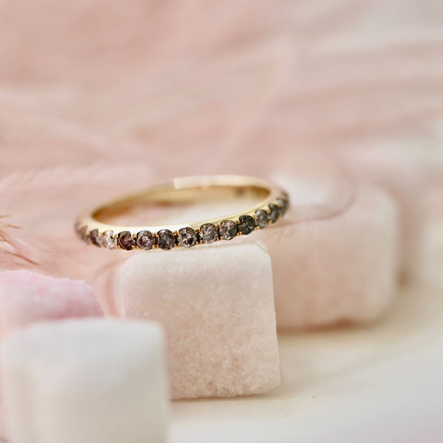 salt and pepper diamond band