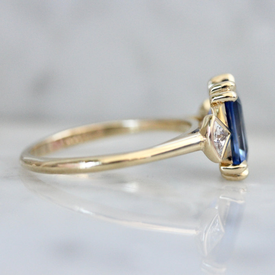 
            blue sapphire engagement ring