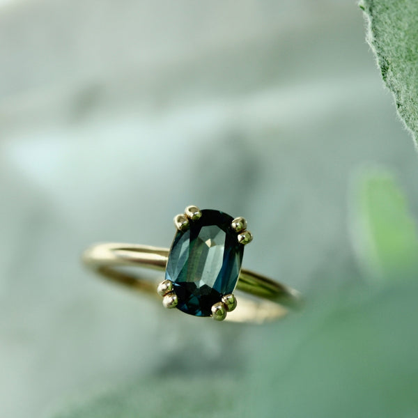 blue spinel ring