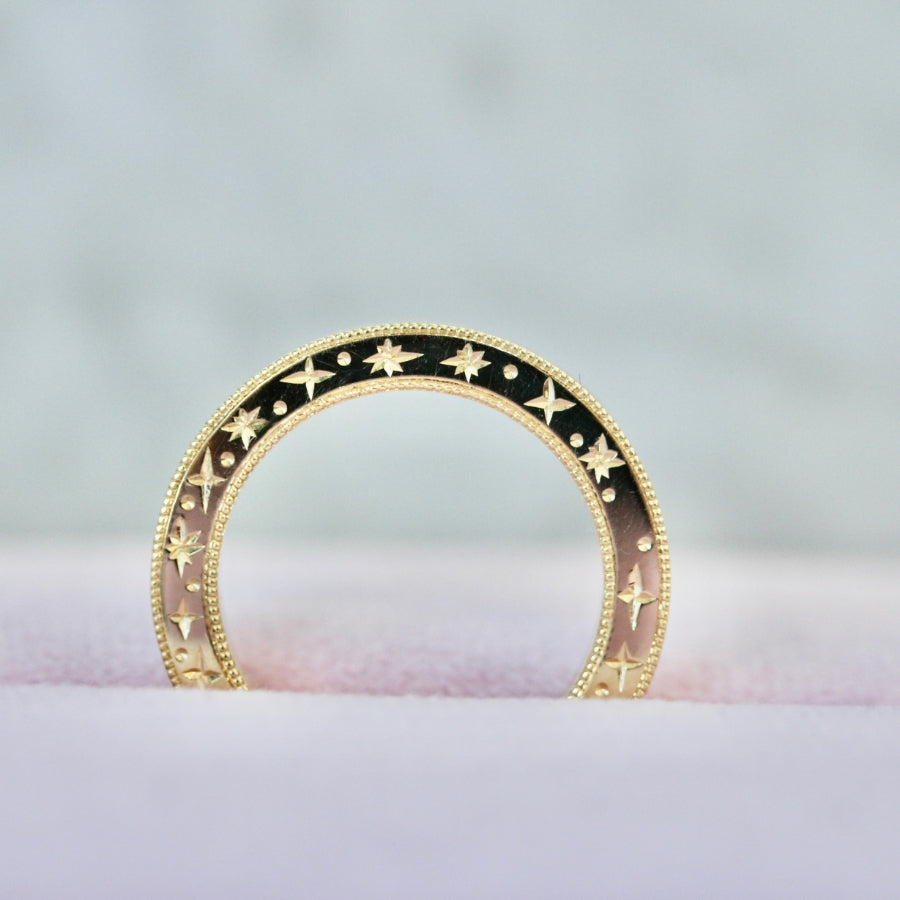 
            celestial star engraved band