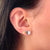 star engraved diamond earrings