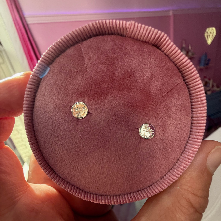 Orion Star Engraved Sterling Silver Earrings