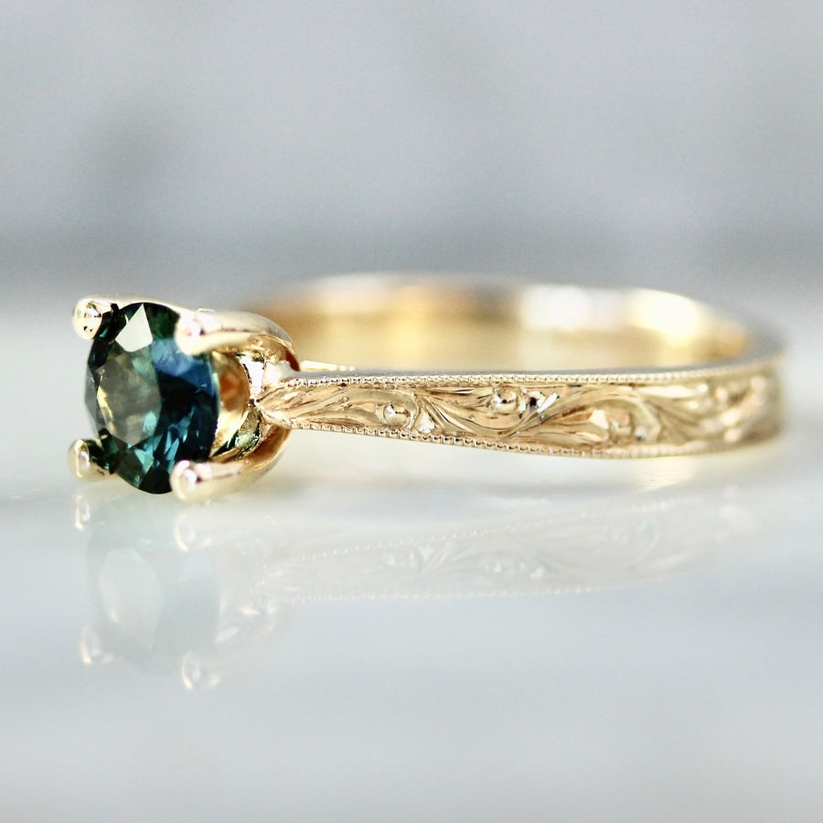 
            teal montana sapphire engagement ring