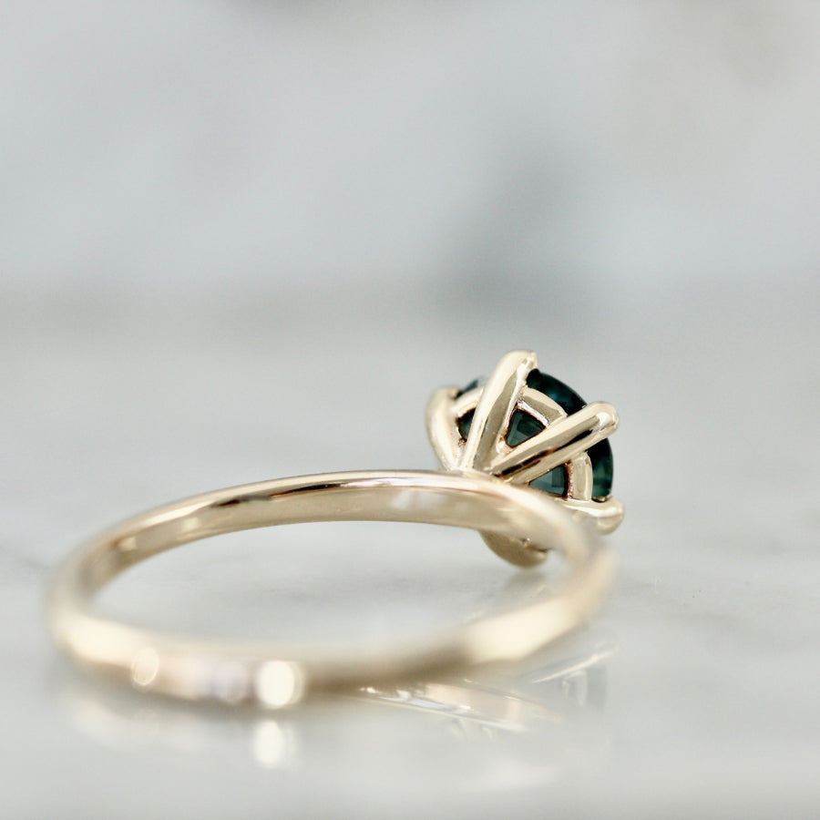 teal sapphire engagement ring