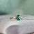 teal sapphire ring