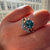 teal sapphire ring