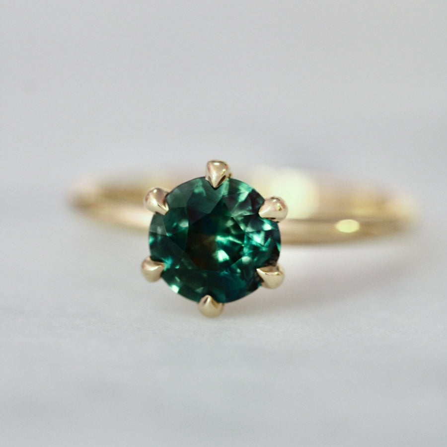 
            teal sapphire ring