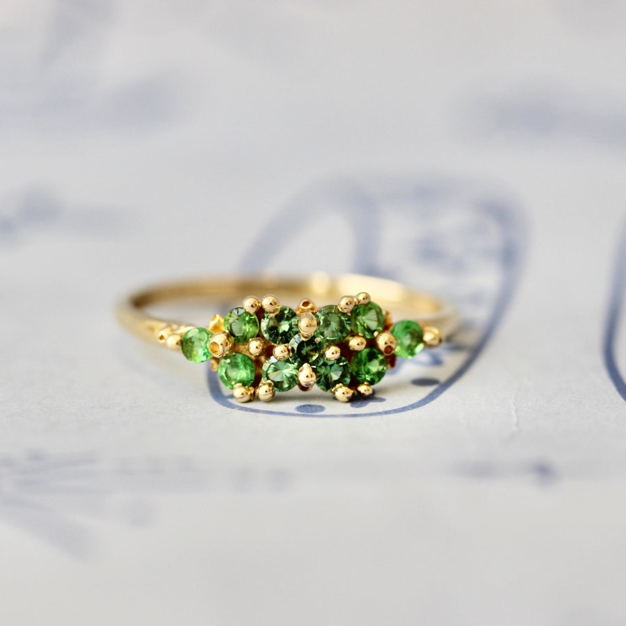 tsavorite and sapphire ring