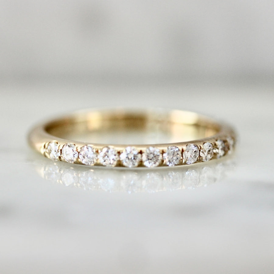 white diamond wedding band