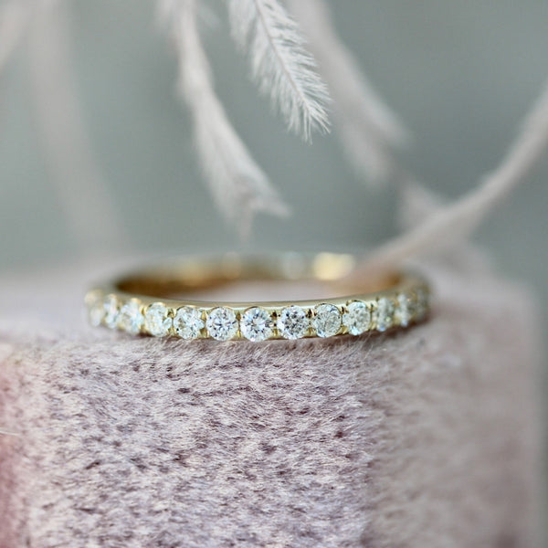 white diamond wedding band