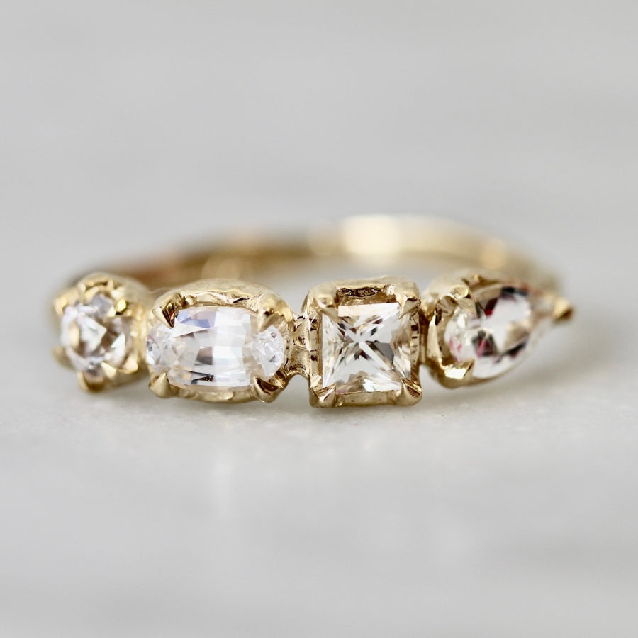 white sapphire ring