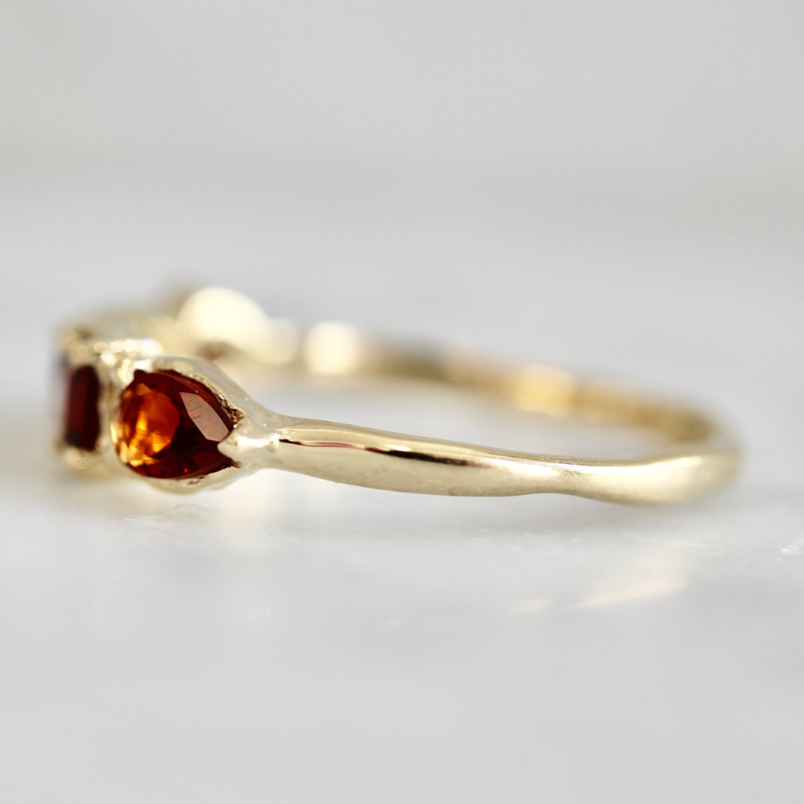 Red Gemstone Medley Ring