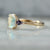 yellow gold moonstone ring