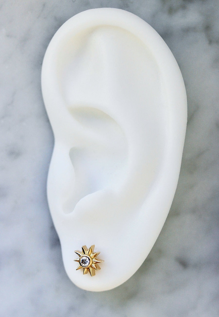 Shooting Star White Brilliant Cut Diamond Studs