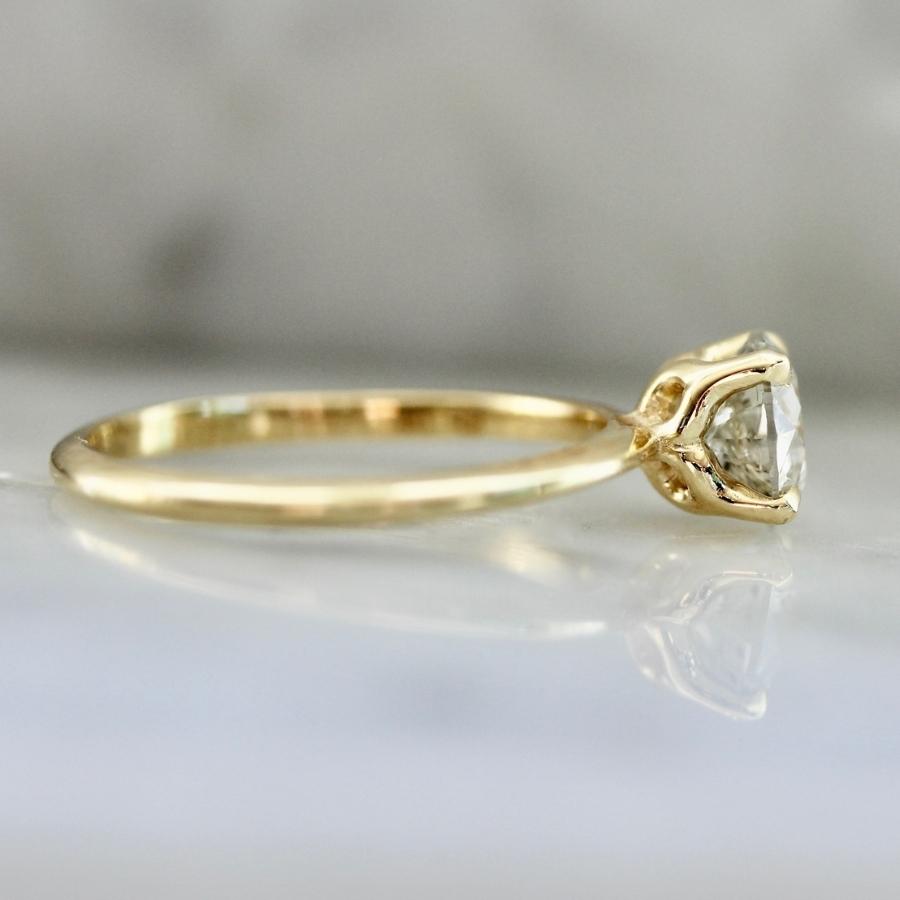 1.08 Carat Bella Icy Salt & Pepper Round Brilliant Cut Diamond Ring