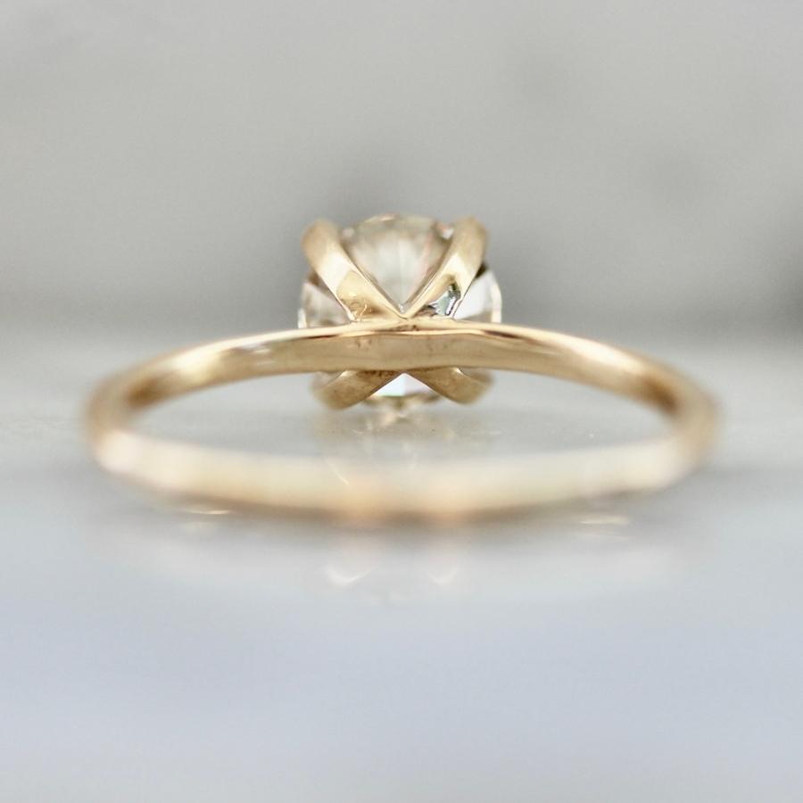 1.08 Carat Stella Champagne Round Brilliant Cut Diamond Ring