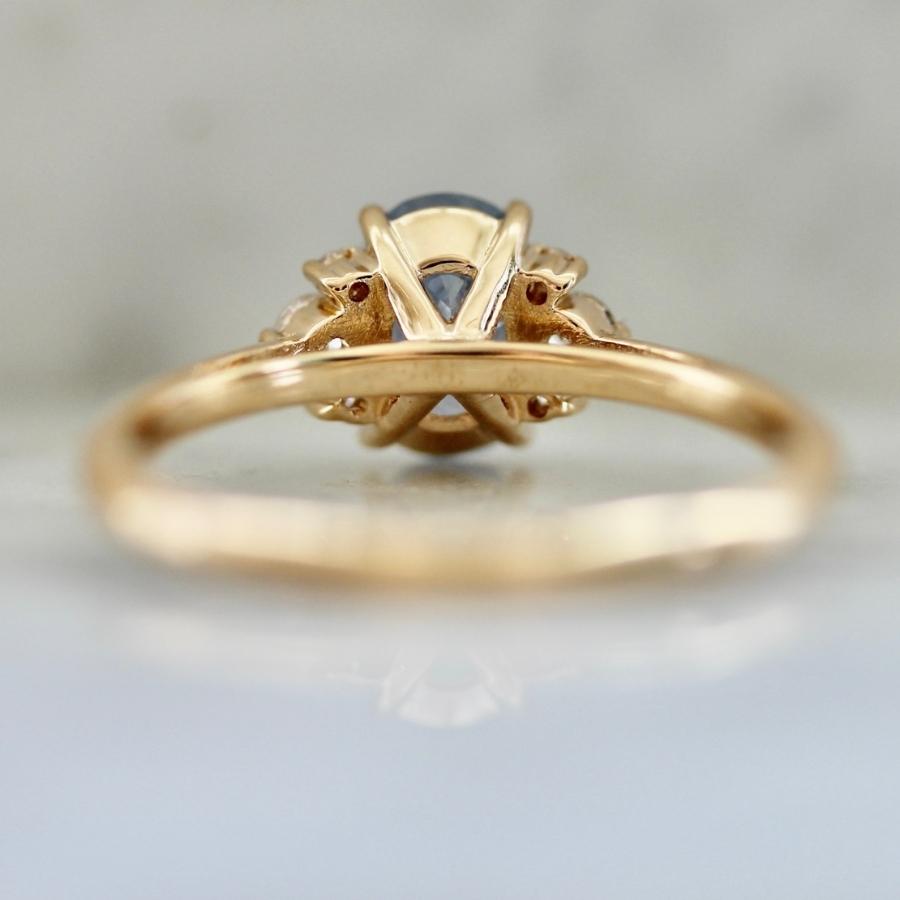 1.31 Carat Mirella Light Blue Oval Cut Montana Sapphire Ring