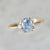 1.31 Carat Mirella Light Blue Oval Cut Montana Sapphire Ring