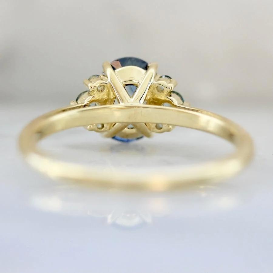 1.48 Carat Mirella Blue Oval Cut Montana Sapphire Ring