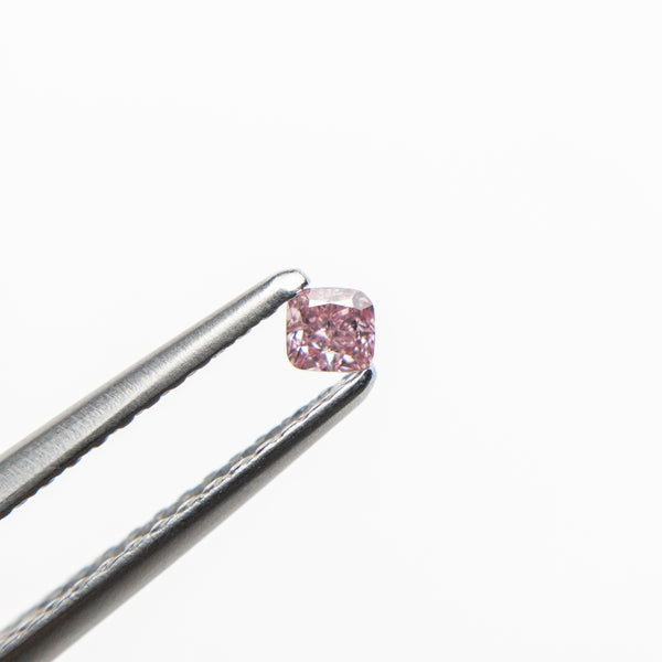 0.08ct 2.39x2.27x1.65mm Argyle Fancy Intense Purple Pink Cushion Brilliant 18680-02 - Misfit Diamonds